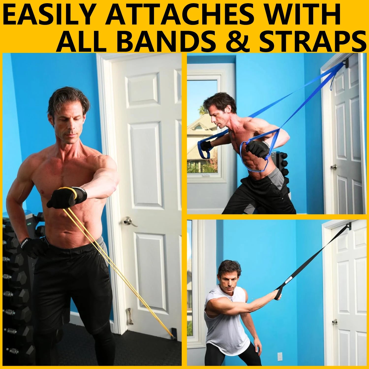 Door Anchor for Resistant Bands, Yogo Door Mount for Fitness Workout Heavy Duty gym accessories for Body Weight Strap