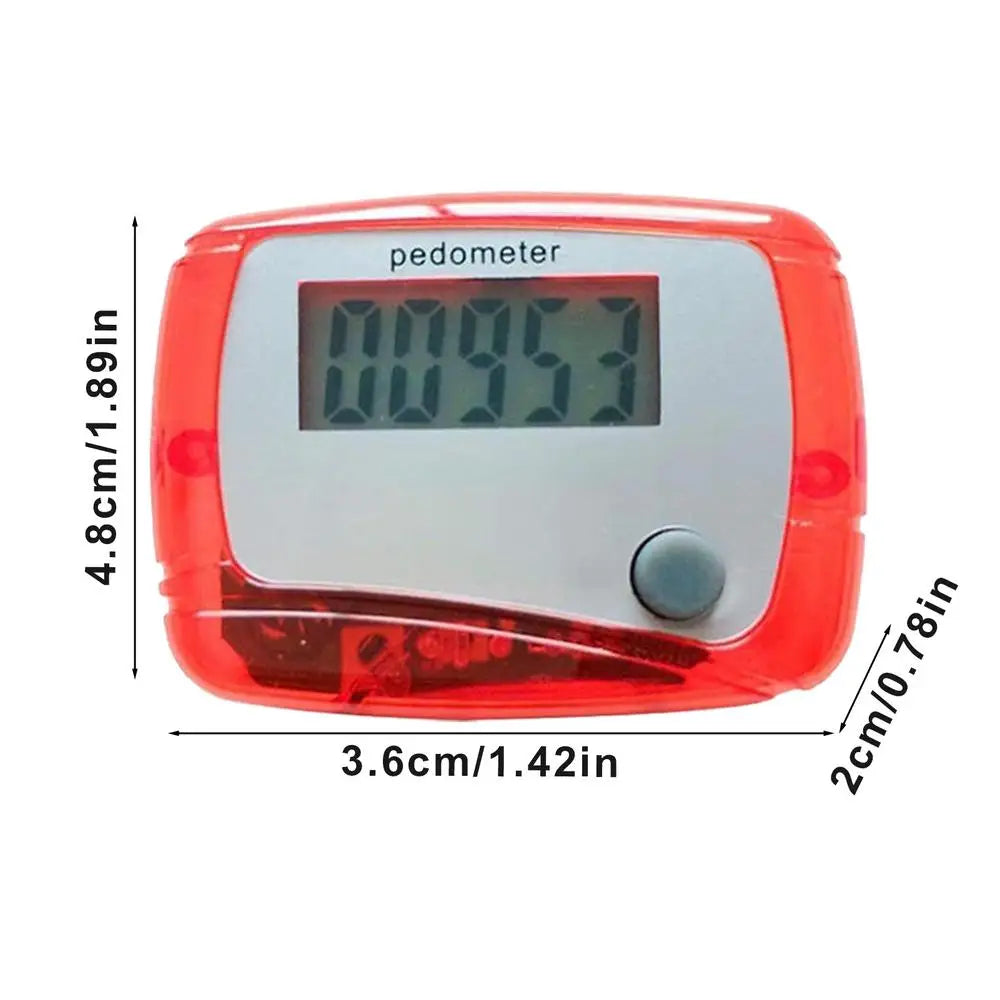 Portable 3D Pedometer Step Counter for Seniors LCD Digital Fitness Walk Meter for Sports Running Training Hiking & Backpacking