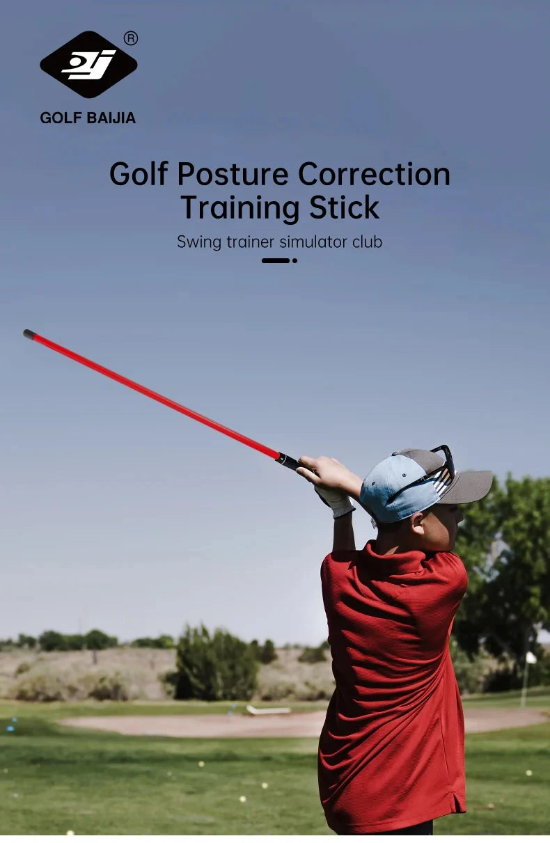 Golf Swing Power Stick - Red, Golf Strength Trainer Improves Flexibility, Rhythm, Rhythm, Balance and Power