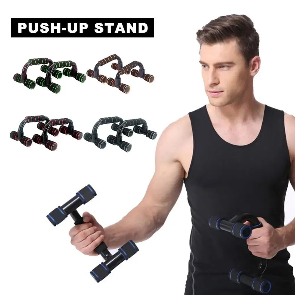 1 Pair of Gymnasium Exercise Non-slip Push-up Stand H-shaped Stable Pushup Bars Strong Durable Push-up Support Muscle Training