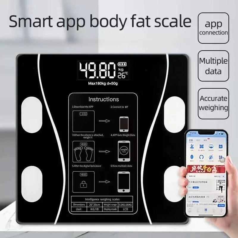 Simple household electronic scale, human body scale, precise weighing, intelligent charging model electronic body weight scale