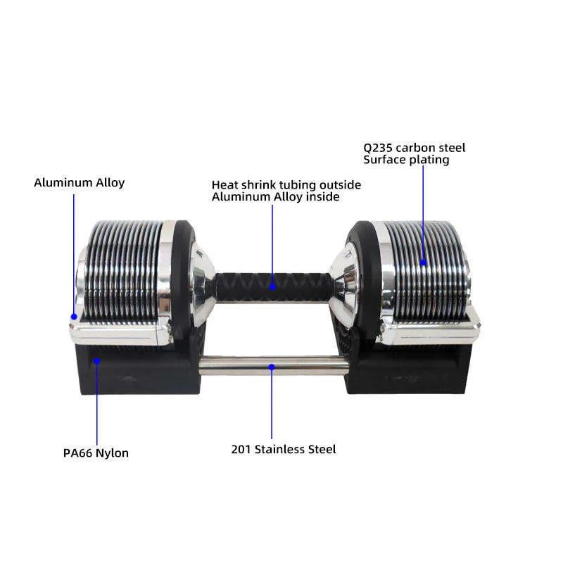 New Version Home or Gym Use Fitness Stainless Steel Dumbbell Set 32KG for Home Multi-Purpose Free Weights Training for Sale