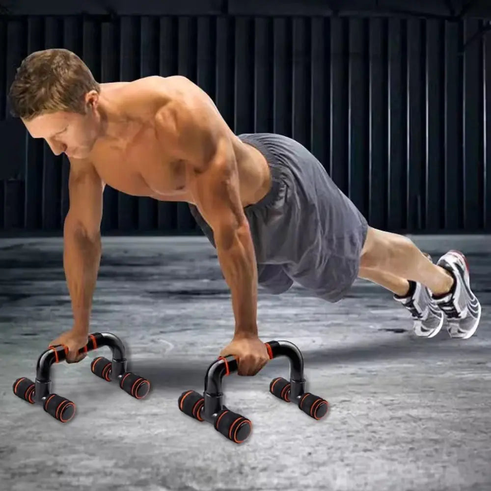 1 Pair of Gymnasium Exercise Non-slip Push-up Stand H-shaped Stable Pushup Bars Strong Durable Push-up Support Muscle Training