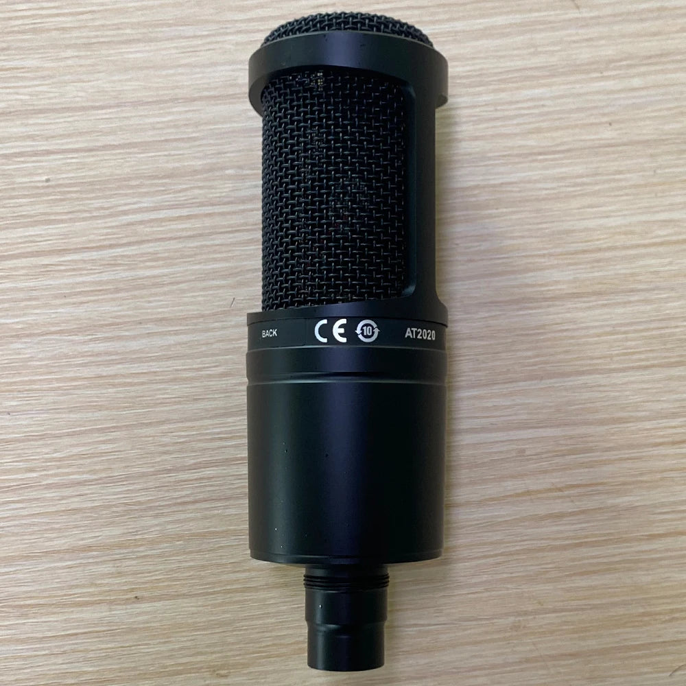 Audio Technica AT2020 Professional Audio Wired Cardioid Condenser Microphone for Pro Studio Live Recording Gaming Live Singing