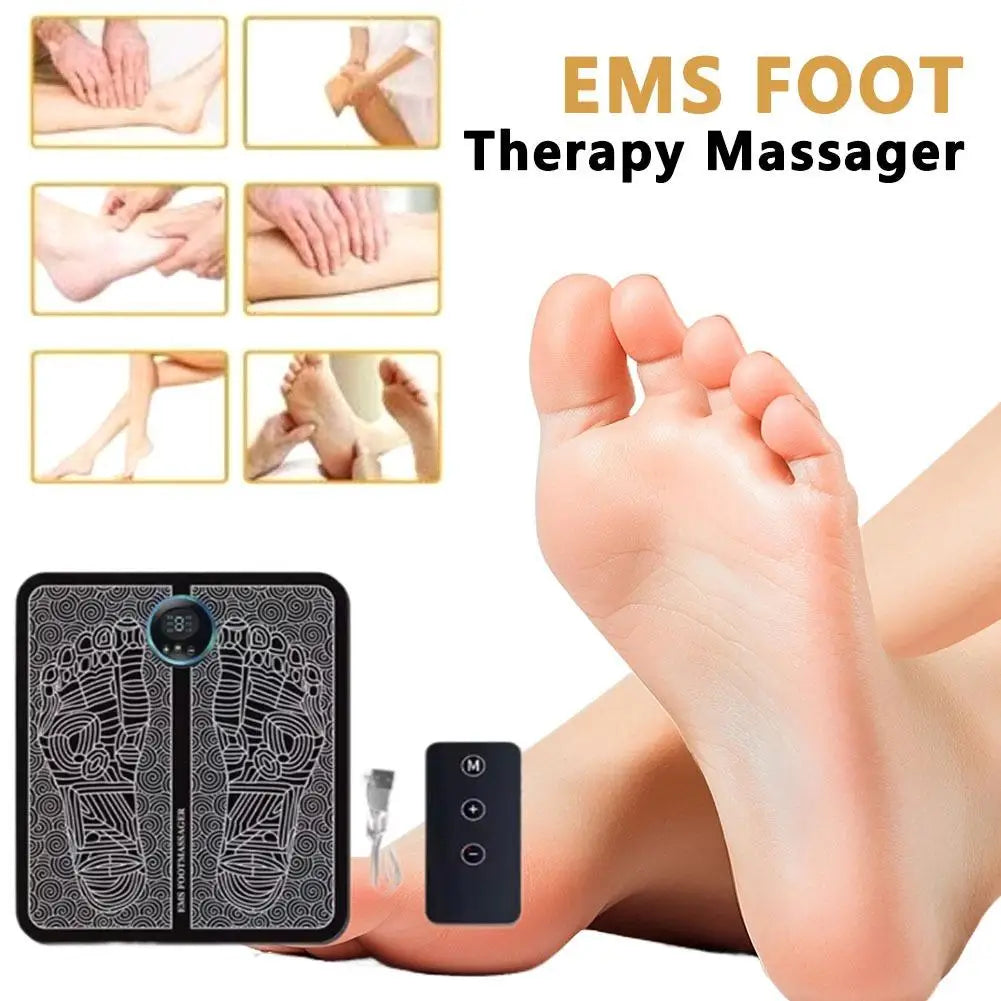 Portable Electric Foot Massager Pad - Muscle Relax Massage Trainer, Home Family Outdoor Sport Fitness Tool