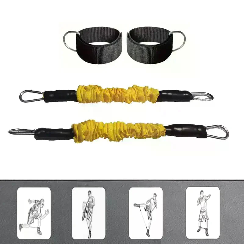 1Set Leg Strength Trainer Fastener Fitness Foot Ring Foot Buckle Ankle Strap Stretch Resistance Band Pull Cord Accessories