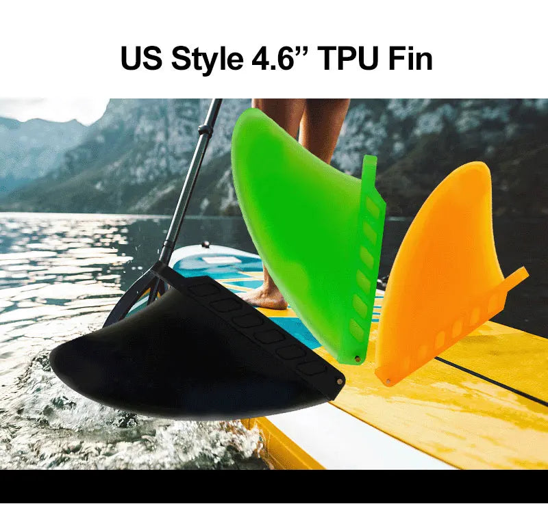 4.6 inch US fin screw fixing stand up paddle board fin box TPU flexibile bending half-transparent SUP board accessory
