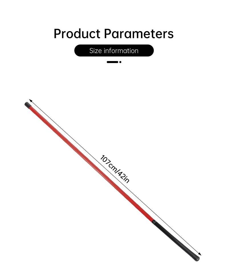 Golf Swing Power Stick - Red, Golf Strength Trainer Improves Flexibility, Rhythm, Rhythm, Balance and Power