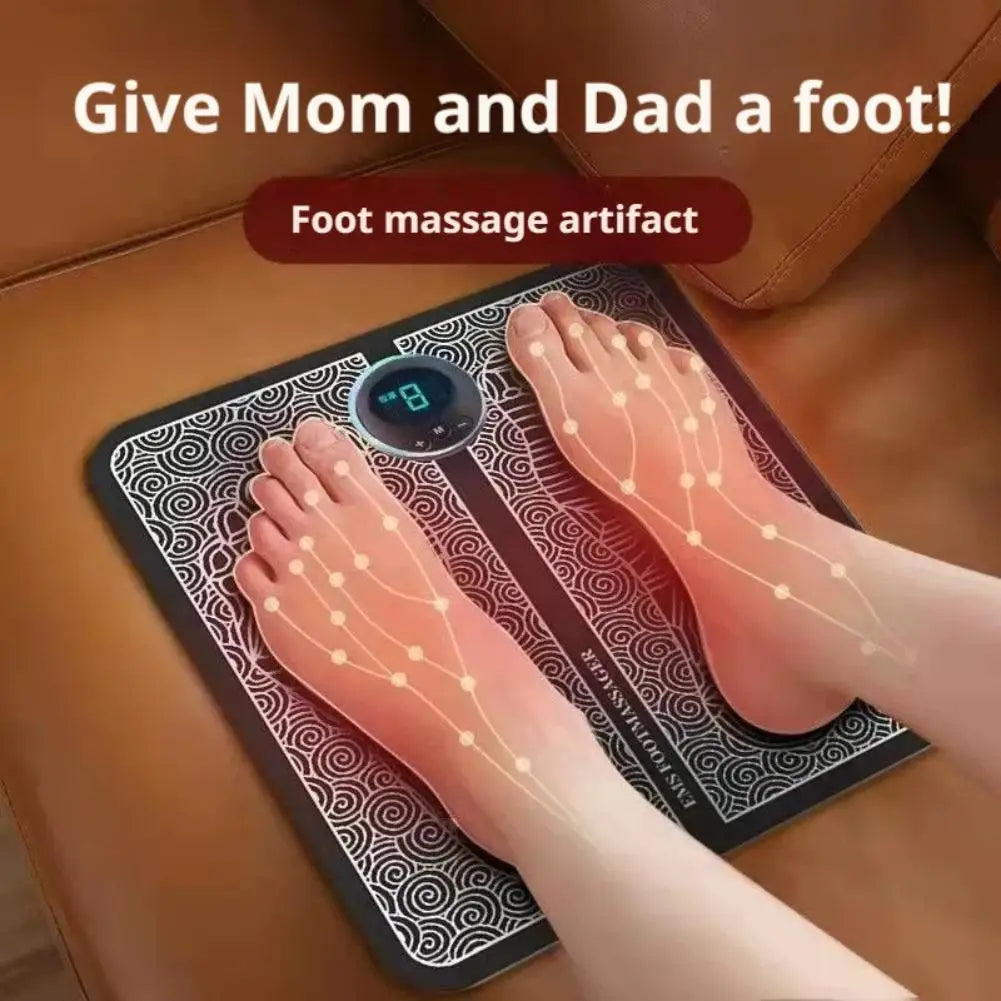 Portable Electric Foot Massager Pad - Muscle Relax Massage Trainer, Home Family Outdoor Sport Fitness Tool