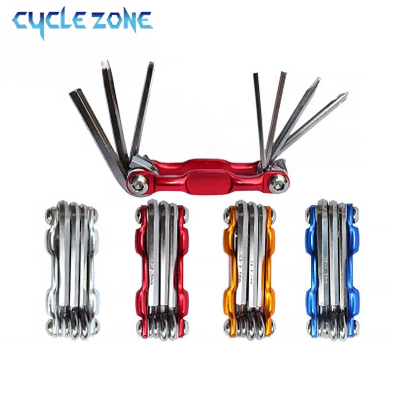 Multi Repair Tools Kit Portable Bicycle Tool Folding Allen Wrench Spoke Hex Wrench Bike Maintenance Tool Set Cycling Accessories