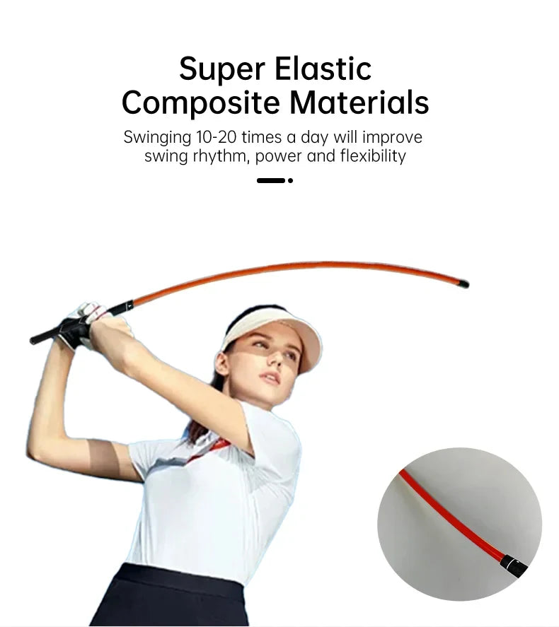 Golf Swing Power Stick - Red, Golf Strength Trainer Improves Flexibility, Rhythm, Rhythm, Balance and Power