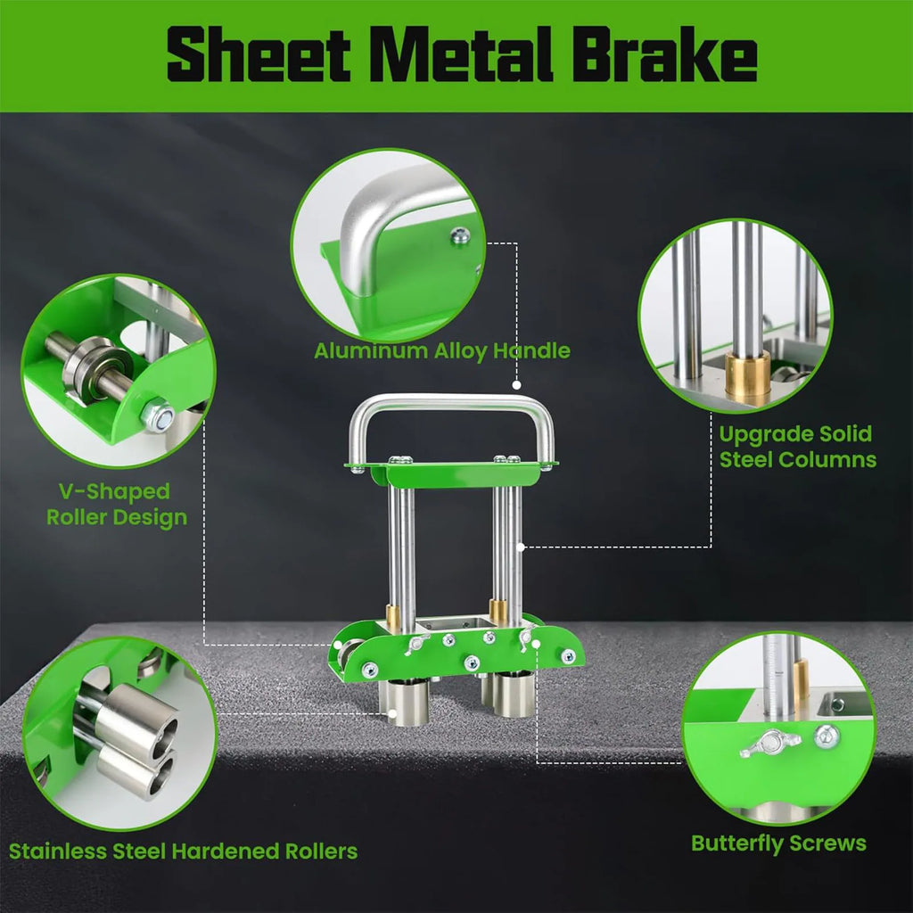 Edge Roller Bender 0 to 90 Degree Steel Aluminum Copper Plate Edge Rolling Bending Tool with 8 Inch Shears for Metal Roofing