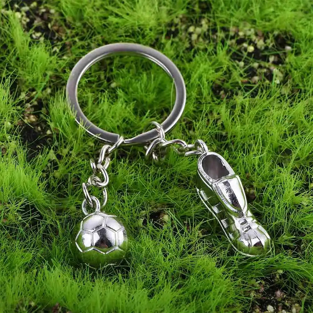 Football Ball Key Accessories Small Pendant Sport Hanging Keychain Metal Chain Soccer Shoes Key Rings Football Key Chain
