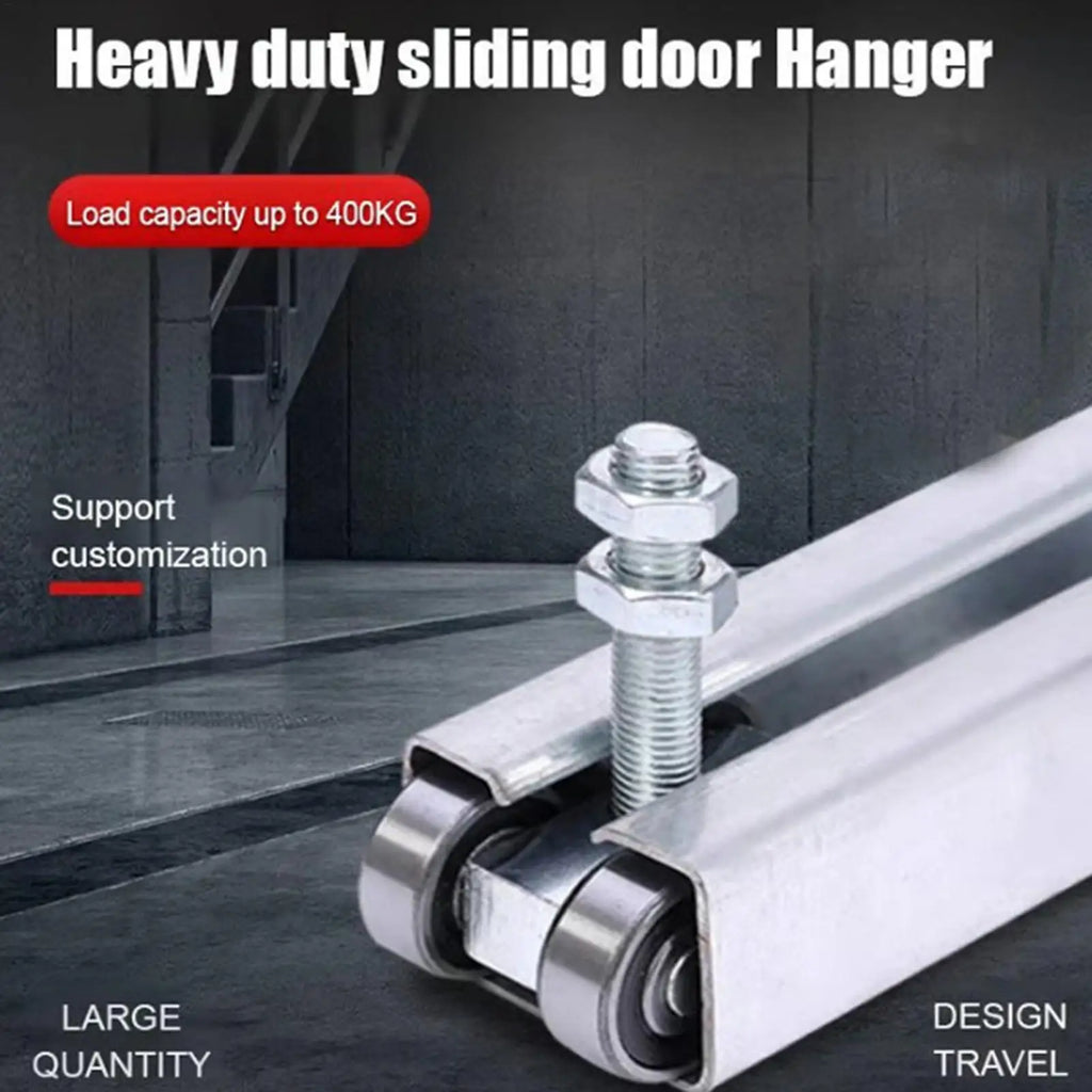 Barn Door Rollers 4 Wheel Trolley Assembly Roller Heavy Duty Sliding Door Hanger Ceiling Mount Barn Door Hardware for Wardrobe