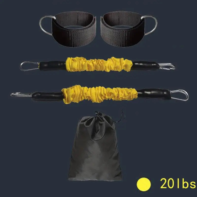 1Set Leg Strength Trainer Fastener Fitness Foot Ring Foot Buckle Ankle Strap Stretch Resistance Band Pull Cord Accessories