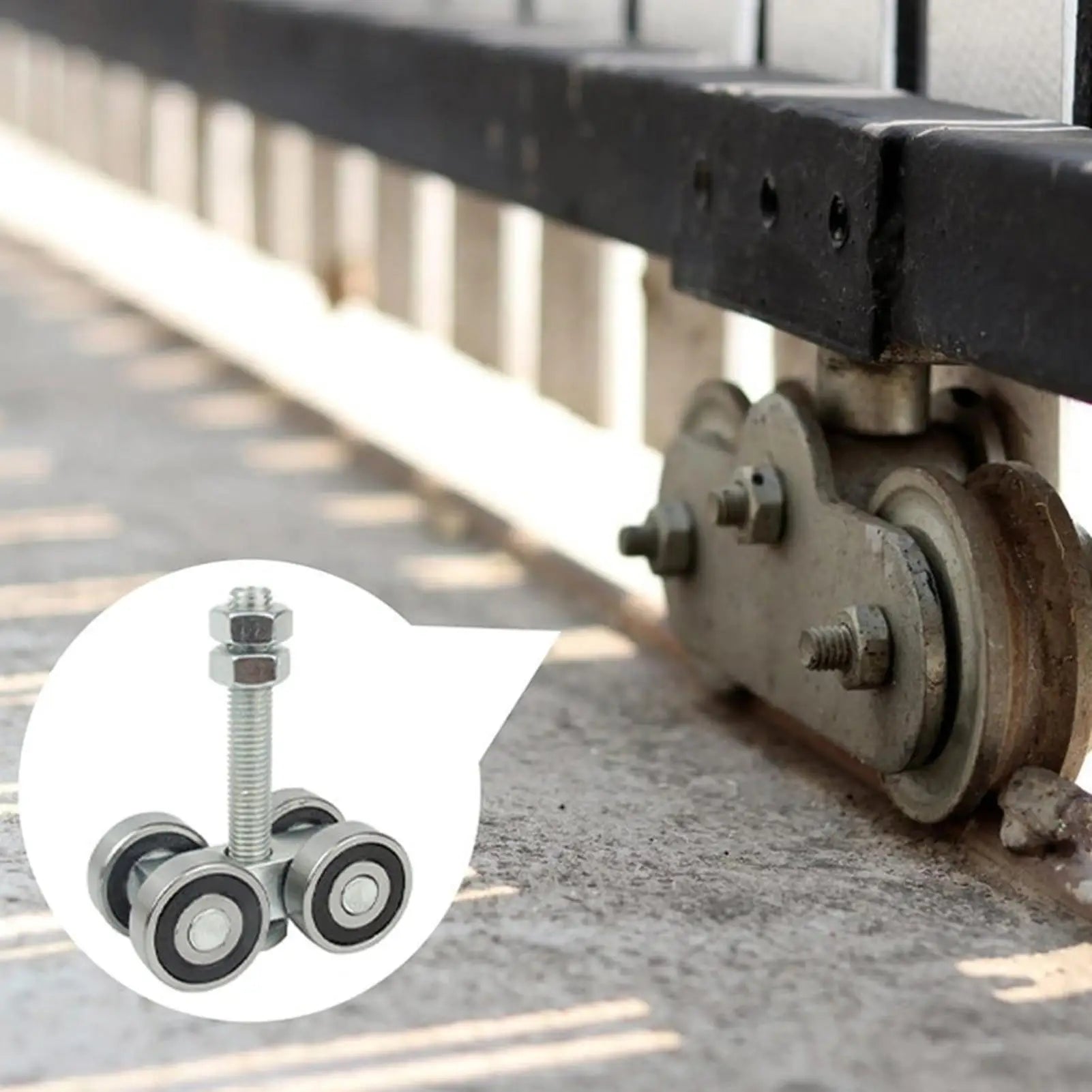Barn Door Rollers 4 Wheel Trolley Assembly Roller Heavy Duty Sliding Door Hanger Ceiling Mount Barn Door Hardware for Wardrobe