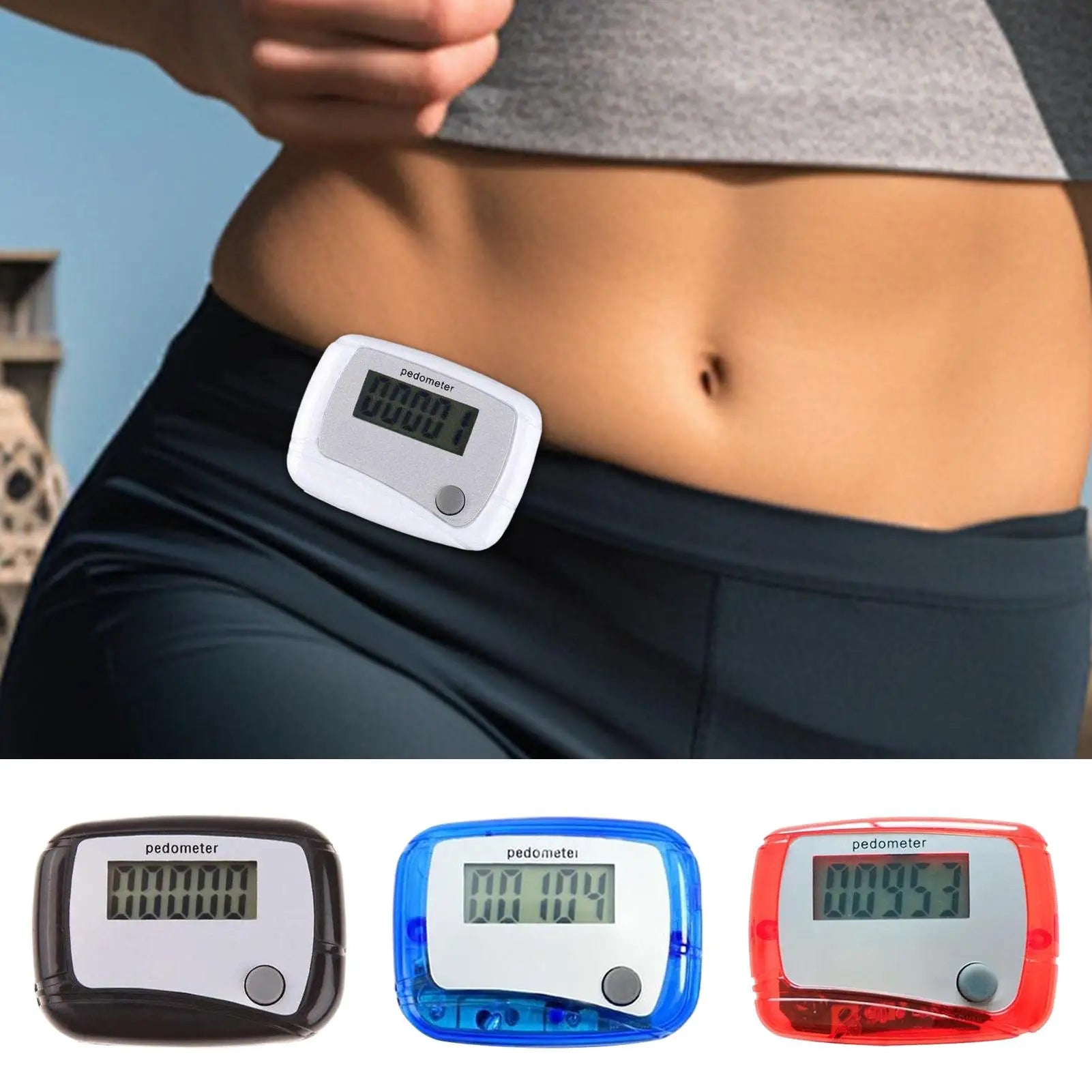1pc Portable Step Counter Small Walking Pedometer Step Counter With Clip For Fitness Exercise Travel