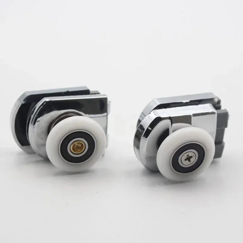 New Bathroom Door Rollers Home Pulley Wheels Glass Sliding Aluminum Shower Room Cabin Replacement Doors Accessories