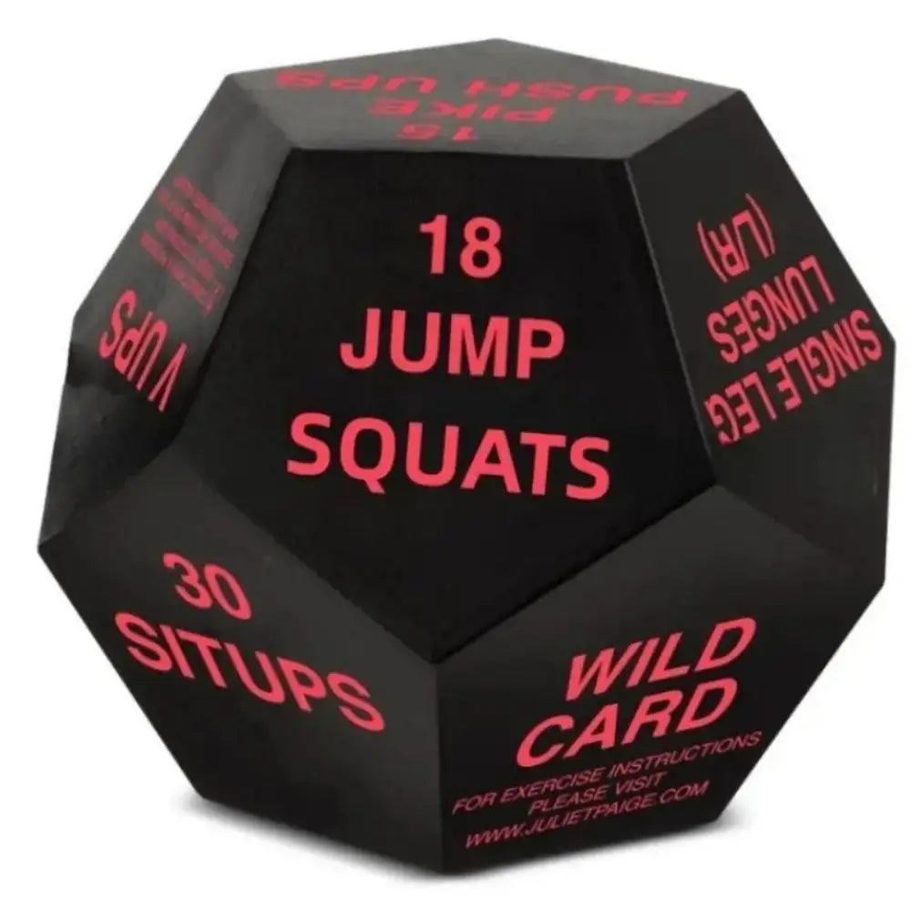 Portable 12 Sided Fitness Action Choice Dice Interactive Lightweight Exercise Toy Soft Foam Funny Bodyweight Training Dice HIIT