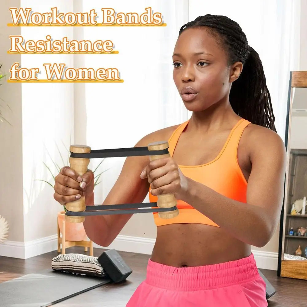 Adjustable Upper Body Exerciser Elastic Resistance Band Portable Arm Traning Resistance Stick Multifuntional Home Exercise