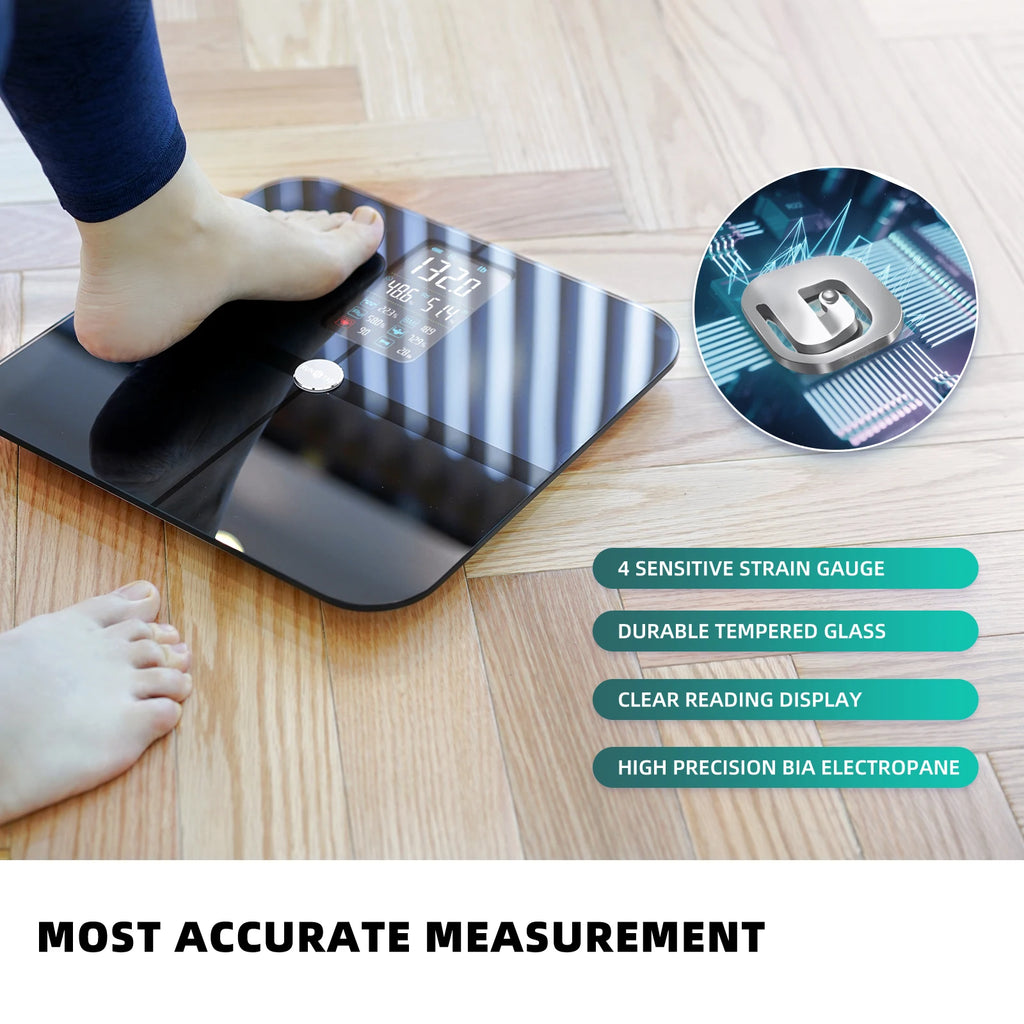 Smart Scale for FSA&HSA Eligible Body Weight Fat, Digital Weighing Machine for Accurate BMI Muscle Mass Composition