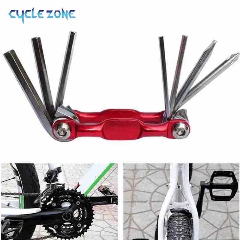 Multi Repair Tools Kit Portable Bicycle Tool Folding Allen Wrench Spoke Hex Wrench Bike Maintenance Tool Set Cycling Accessories